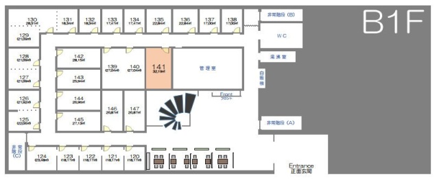 赤坂オフィスハイツ141 間取り図