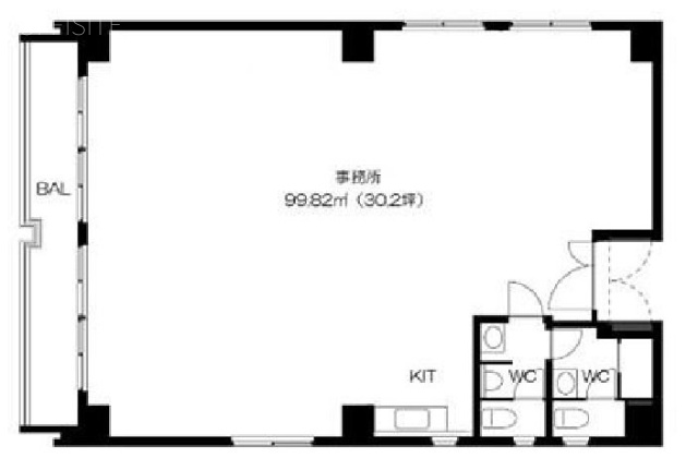 元赤坂マンション301 間取り図