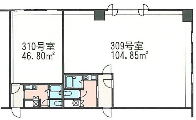 山京目黒ビル309 間取り図