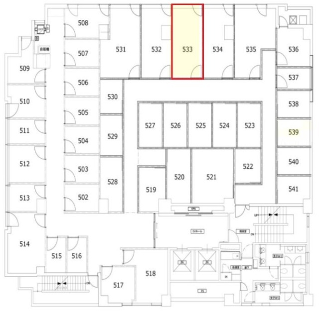 エキスパートオフィス新横浜533 間取り図