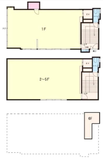 大澤ビル1F～6F 間取り図