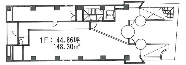 東京元赤坂ビル1F 間取り図