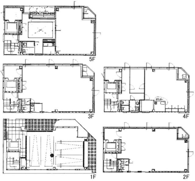 イマス南大井ビル1F～5F 間取り図