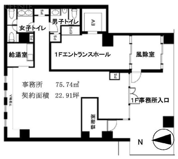 日宝秋葉原ビル1F 間取り図