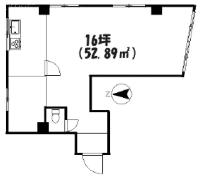 御苑ハイツ405 間取り図
