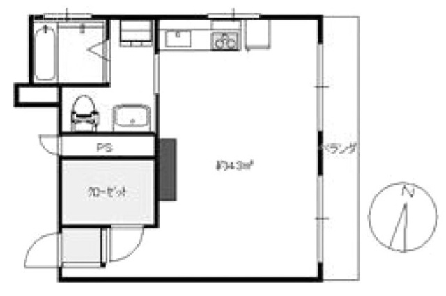 シルバーマンション新宿802 間取り図