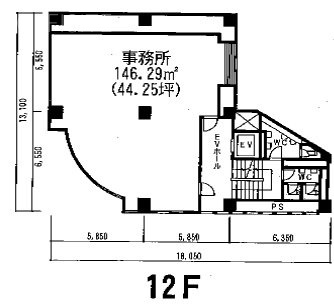 山の手ビル東館12F 間取り図