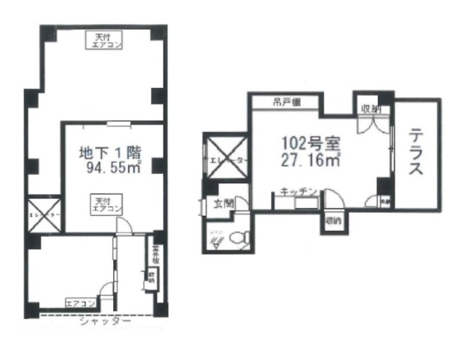 メゾンジャルダン原宿102 間取り図