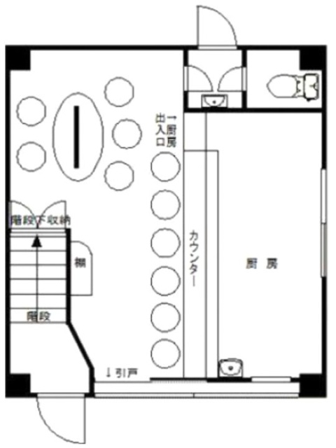 赤門ビル1F 間取り図
