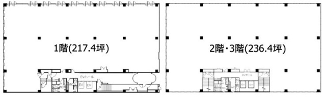 トーヨービル1F～3F 間取り図