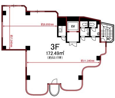 ワコーレ千駄木ビル3F 間取り図
