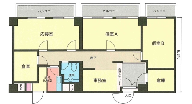 ドミール五番町4F 間取り図