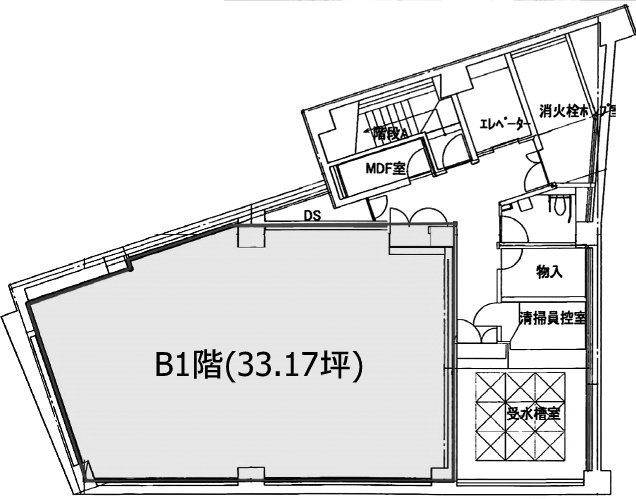 KDX神保町ビルB1F 間取り図