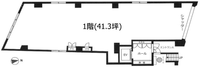 西早稲田関口ビル1F 間取り図