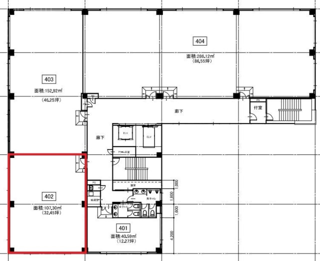 ウェルネスキューブ大宮402 間取り図