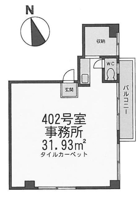 河原ビル402 間取り図