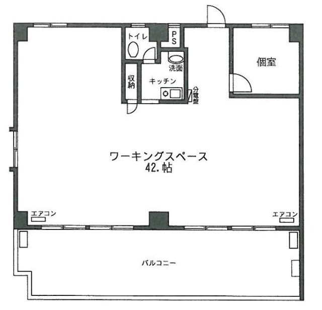 マインハイム四番町ビル7F 間取り図