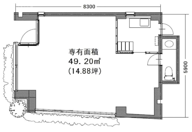 アルティミット上大崎ビル1F 間取り図