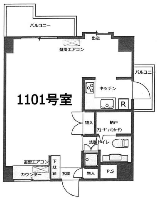 グランドメゾン飯田橋ビル1101 間取り図