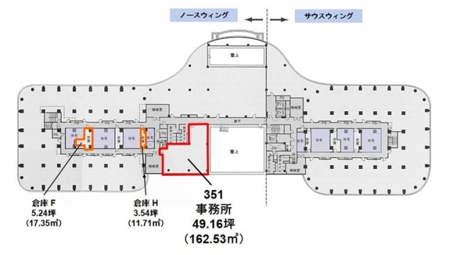 ピアウエストスクエア・ノースウィングビル351 間取り図