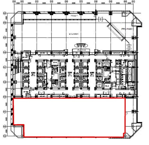 晴海アイランドトリトンスクエアオフィスタワーY棟2F 間取り図