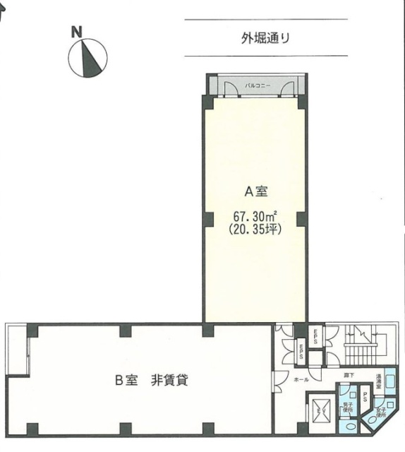 ブロドリー西新橋ビル4F 間取り図