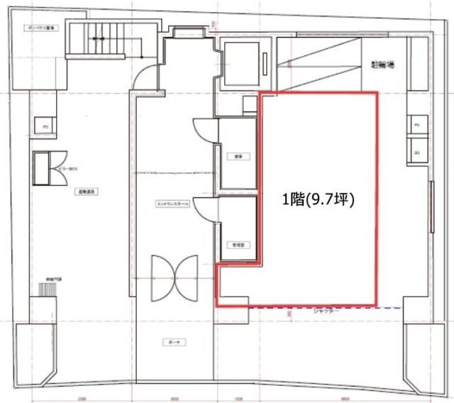 鷹羽ビル1F 間取り図