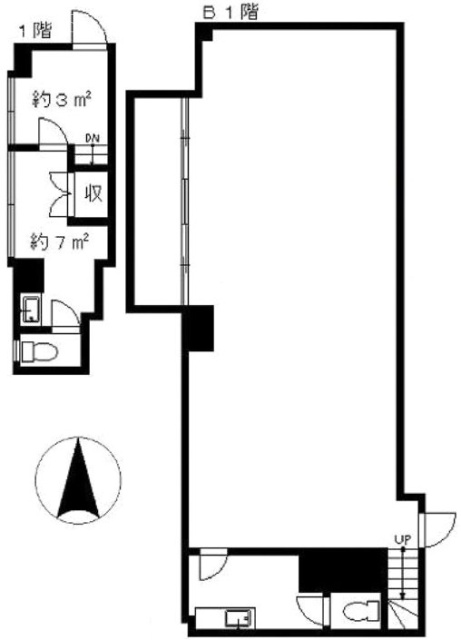 シャトレエビサワB1F 間取り図