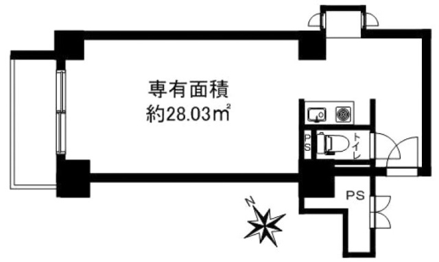 ステュディオ虎ノ門10F 間取り図