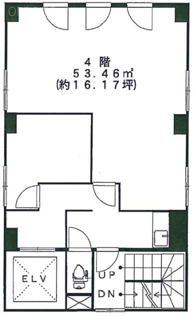 御苑K-1ビル4F 間取り図