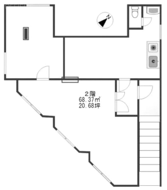 いも仙西村ビル2F 間取り図