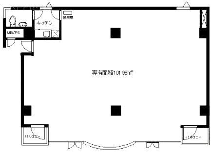 外苑MKビル1F 間取り図