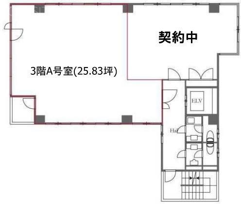 八丁堀ウエストコートA 間取り図