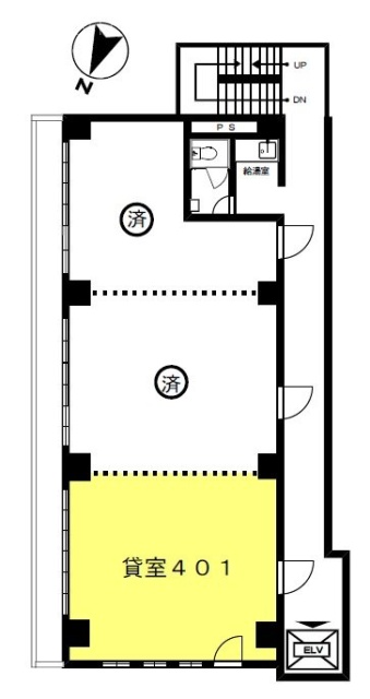 喜助九段北ビル401 間取り図