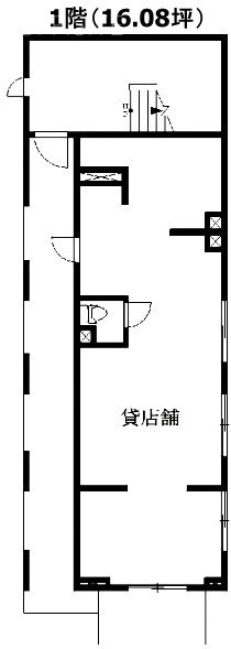 織畑ビル1F 間取り図