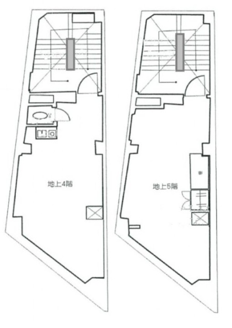 四谷三丁目ビル4F～5F 間取り図