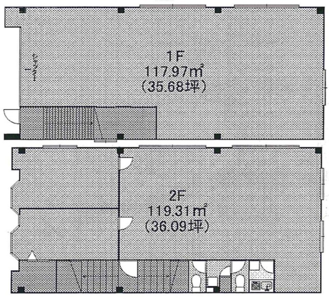 オールウェイズビル1-2F 間取り図