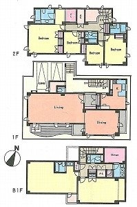 モザミハウスビルB1F～2F 間取り図