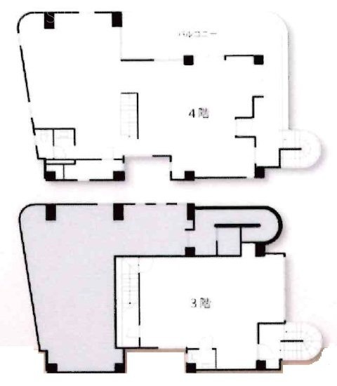 ユーベース神宮前3F～4F 間取り図