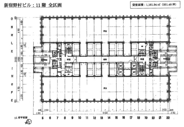 新宿野村ビル11F 間取り図