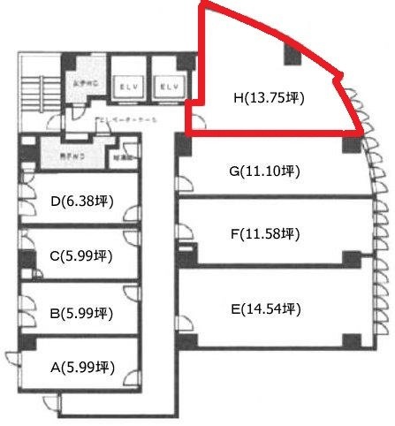 恵比寿ファイブビル408 間取り図