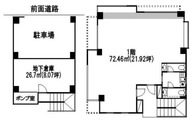 ヴェルディ乃木坂B1F～1F 間取り図