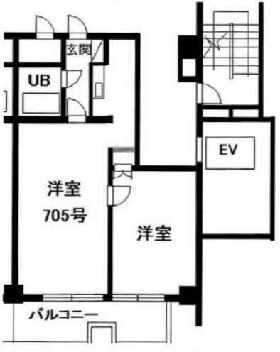 日本橋蛎殻町東急ビル705 間取り図