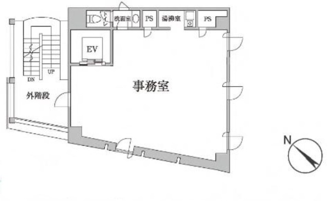 渋谷ふじみビルディング8F 間取り図