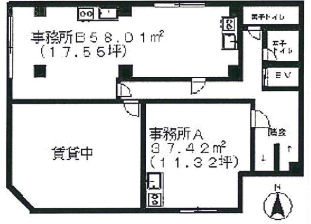 岩井ビルB 間取り図