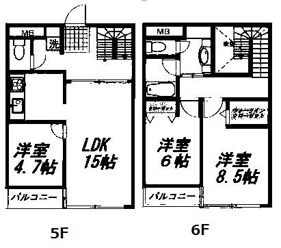 プラザ南大井ビル502 間取り図