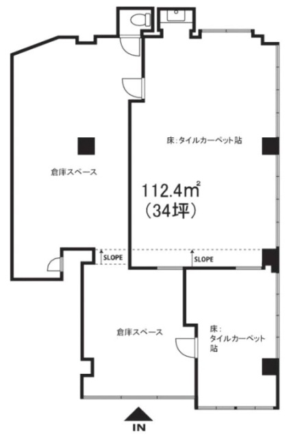 メゾンドオーシマビル1F 間取り図