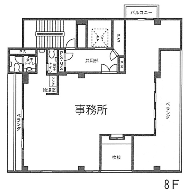 高田馬場(守山)ビル8F 間取り図