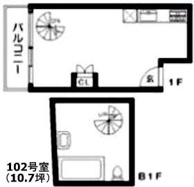 Power House代沢(パワーハウス代沢)102 間取り図