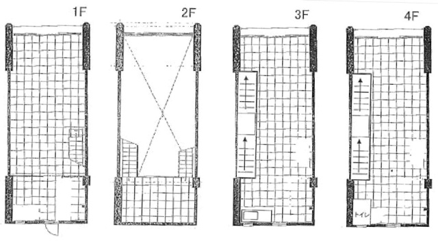 松村イセザキビル1F～4F 間取り図